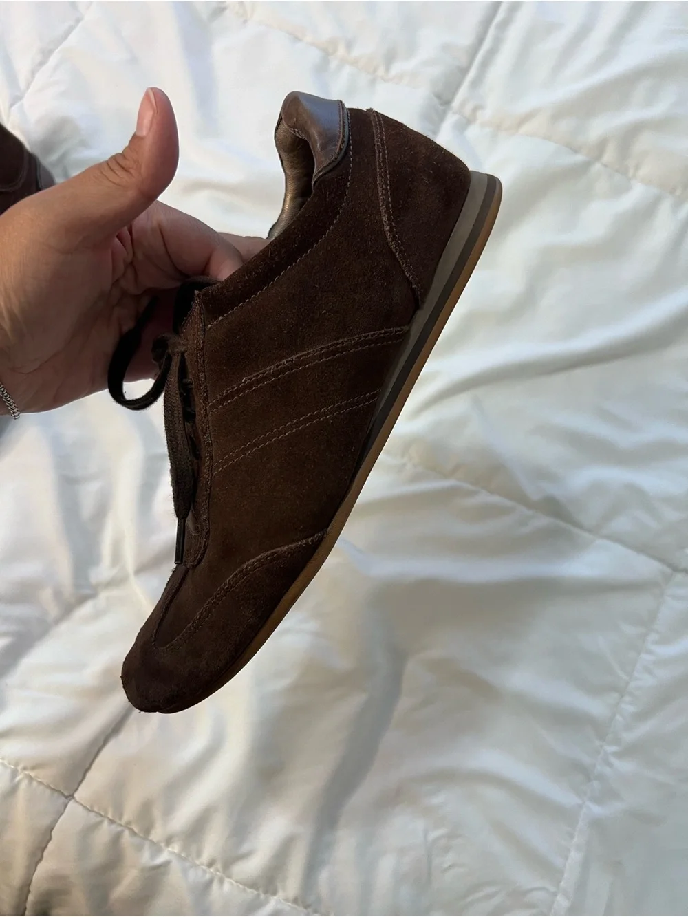 Cole Haan Dark Brown Suede Lace Up Sneakers size 6.5